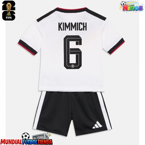 Camiseta Alemania Joshua Kimmich #6 Primera Equipación Replica Mundial 2026 para niños mangas cortas (+ Pantalones cortos)